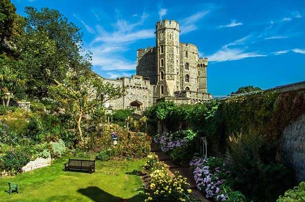 Jardin del castillo de Windsor Castillo de Windsor en Inglaterra