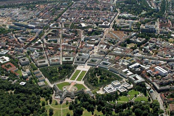 Karlsruhe en abanico