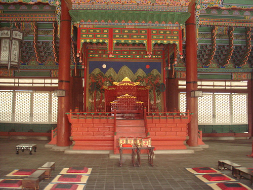 palacio trono gyeongbokgung en Seul
