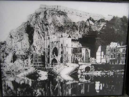 Dinant, devastada en la Guerra Mundial