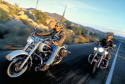 Por la ruta 66 con la Harley Davidson
