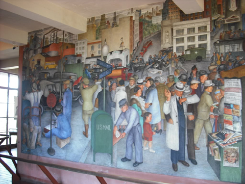 torre coit mural en San Francisco